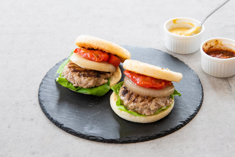 レシピ「スチームミートバーガー」の写真
