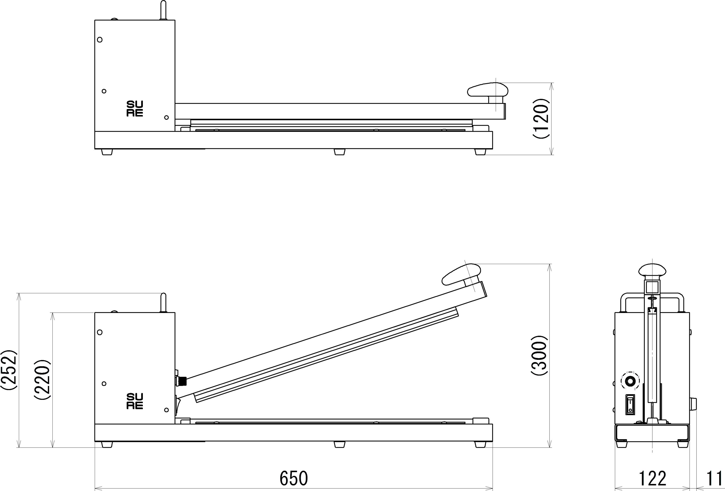 石崎電機製作所　ＳＵＲＥ　卓上シーラー　４５０ｍｍ　白　ＮＬ−４５２Ｋ　１個 （メーカー直送） - 3